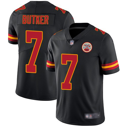 Men Kansas City Chiefs #7 Butker Harrison Limited Black Rush Vapor Untouchable Football Nike NFL Jersey->nfl t-shirts->Sports Accessory